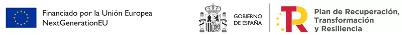 Logotipo Financiado por la Unión Europea NextGenerationEU, Gobierno de España y Plan de Recuperación, Transformacion y Resiliencia.